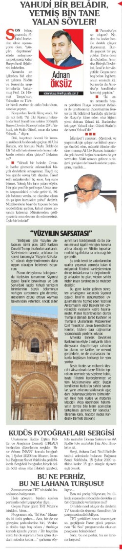 Milli Gazete, 05 Şubat 2020